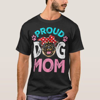 T-shirt Mignonne Fier Carlin Chien Maman Drôle Fête des Mè