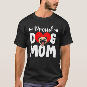 T-shirt Mignonne Fier Carlin Chien Maman Drôle Fête des Mè