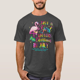 T-shirt Mignonne Flamant rose Drôle Juste Une Fille Qui Ai