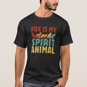 T-shirt Mignonne Fox Est Mon Esprit Animal Pour Hommes Fem