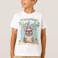Mignonne French Bulldog Pastel C'est mon anniversa