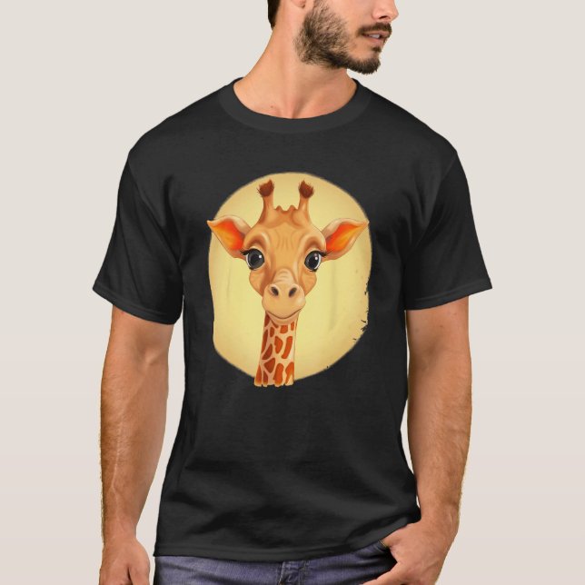 T-shirt Mignonne Giraffe Baby Face (Devant)