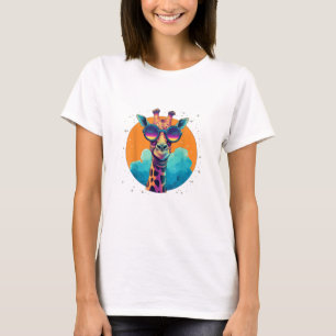 T-shirt Mignonne Giraffe Hommes Femmes Enfants _1