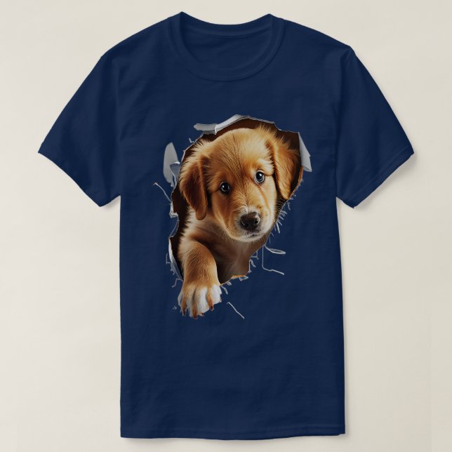 T-shirt Mignonne Golden Retriever Chien Chien Chien Qui Pa (Design devant)