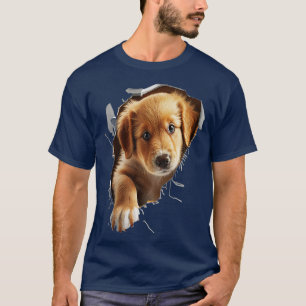 T-shirt Mignonne Golden Retriever Chien Chien Chien Qui Pa