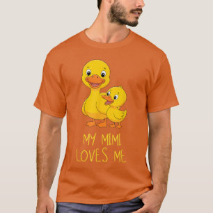 T-shirt Mignonne grand-mère bébé Ma Mimi m'aime Canard rét