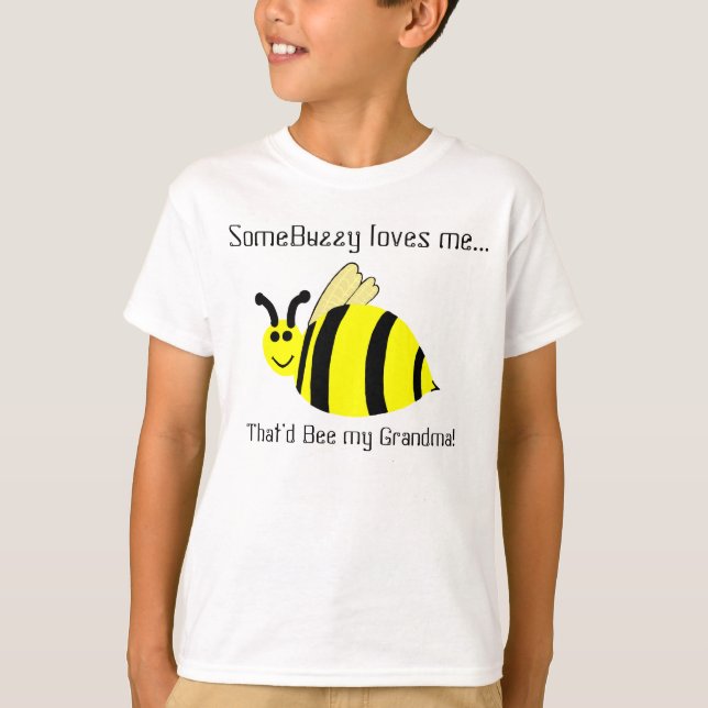 T-shirt Mignonne grand-mère m'aime Bumble Bee Shirt (Devant)