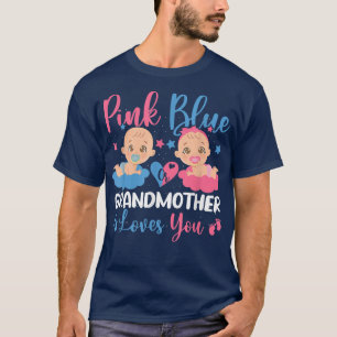 T-shirt Mignonne Grand-Mère Rose Ou Bleue Vous Aime Genre
