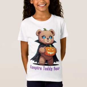 T-Shirt Mignonne Halloween Vampire Teddy Bear Citrouille b