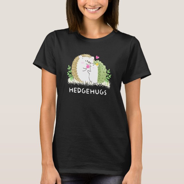 T-shirt Mignonne Hérisson Hérisson Hérisson Mère et bébé H (Devant)