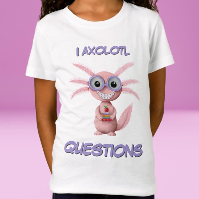 T-Shirt Mignonne I Axolotl Questions fille (Créateur téléchargé)