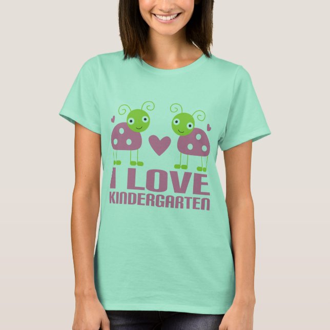 T-shirt Mignonne I Love Kindergarten Ladybug Cadeau (Devant)
