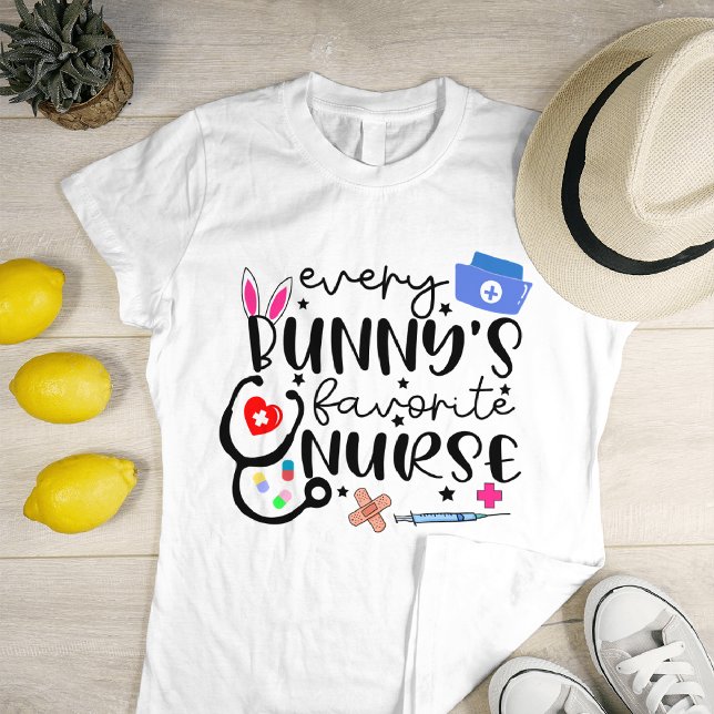 T-shirt Mignonne infirmière préférée de chaque lapin - Cad (Créateur téléchargé)