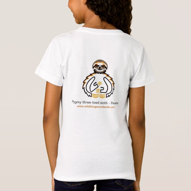 T-Shirt Mignonne J'aime les paresseux - Amoureux des anima (Dos)