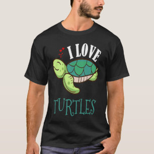 T-shirt Mignonne J'Aime Les Tortues