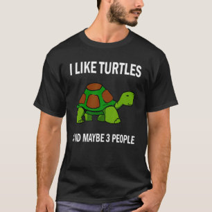 T-shirt Mignonne J'Aime Les Tortues Amusantes Animaux Amat
