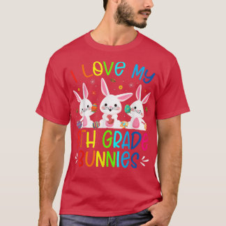 T-shirt Mignonne J'Aime Mes lapins de 8e année Lapin Lapin