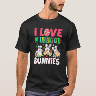 T-shirt Mignonne J'Aime Mes Lapins De Jardin D'Enfance Oeu