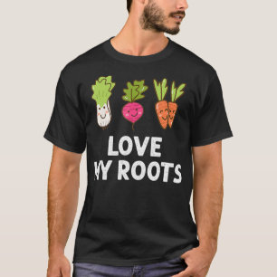 T-shirt Mignonne J'Aime Mes Racines Toddler Tee, Légumes R