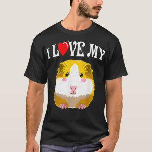 T-shirt Mignonne J'Aime Mon Cochon De Guinée _1