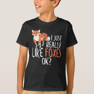 T-shirt Mignonne J'Aime Vraiment Les Renards, OK ? Renard