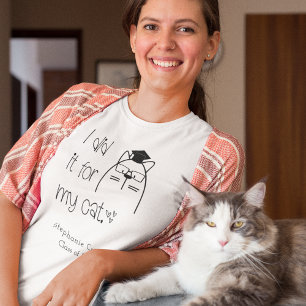 T-shirt Mignonne Je L'Ai Fait Pour Mon Nom De Chat 2025 Gr