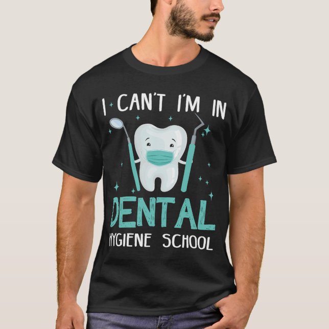 T-shirt Mignonne Je ne peux pas je suis à l'école d'hygièn (Devant)