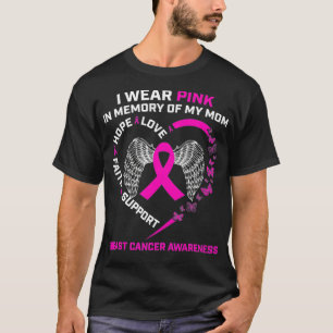 T-shirt Mignonne Je Porte Du Rose En Mémoire De Ma Mère Ca