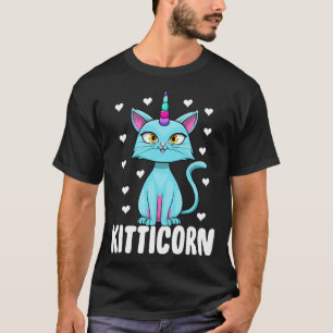 T-shirt Mignonne Je Suis Un Kittycorn Cute Rainbow Cat Lov