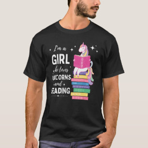 T-shirt Mignonne Je suis une fille qui aime les licornes e