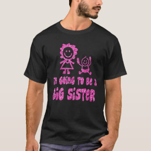 T-shirt Mignonne Je vais être une grande soeur Garçons Fil