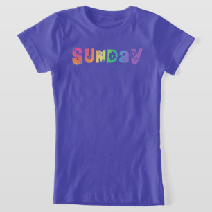 T-Shirt Mignonne Jour De La Semaine Dimanche