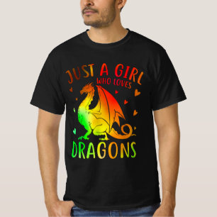 T-shirt Mignonne Juste Une Fille Qui Aime Les Dragons
