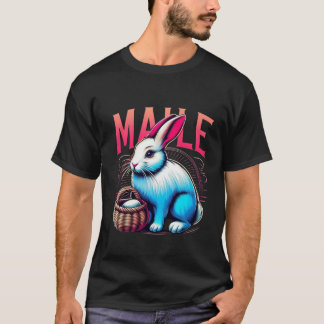 T-shirt Mignonne Lapin Aiguille : Lapin doux et adorable