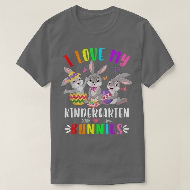 T-shirt Mignonne Lapin J'Aime Mes Lapins De Maternelle Lap (Design devant)