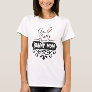 T-shirt Mignonne lapin maman lapin amant