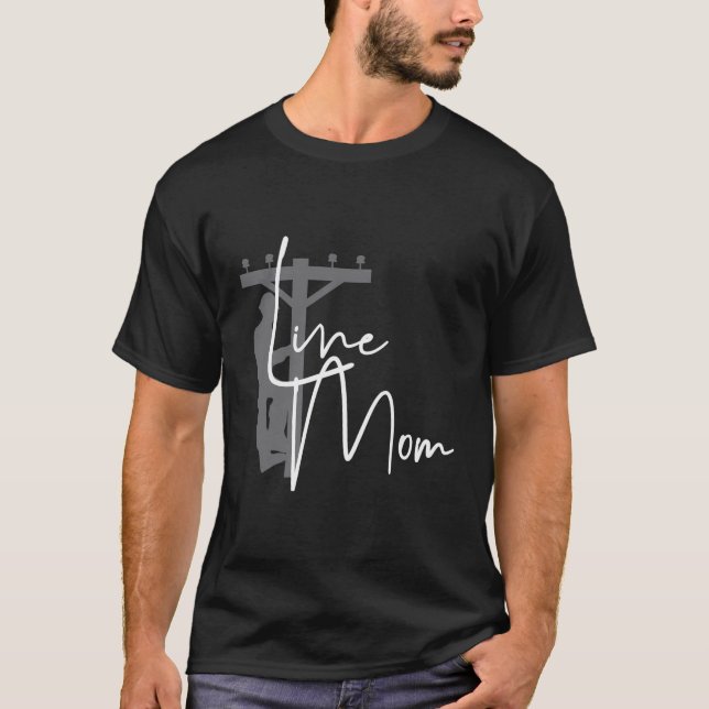 T-shirt Mignonne Line Maman Electrical Lineman'S Maman (Devant)