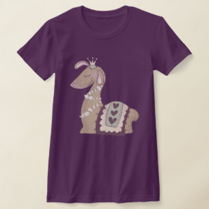 T-shirt Mignonne Llama Princesse portant une couronne