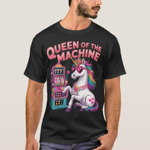 T-shirt Mignonne Machine à Sous Reine Casino Jeux Poker