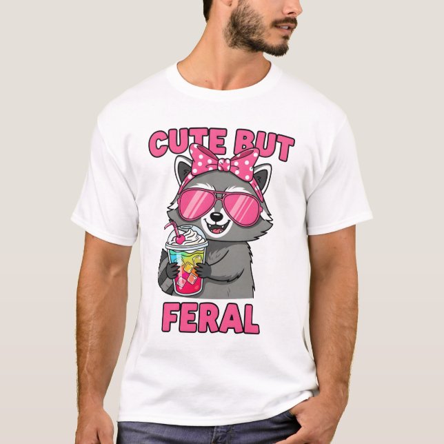 T-shirt Mignonne mais feral (Devant)