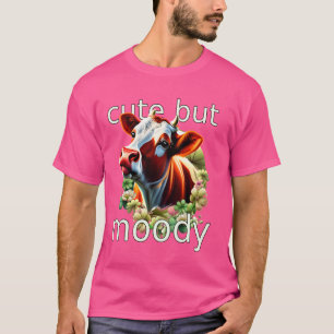 T-shirt Mignonne Mais Lunatique Drôle de Vache Guernsey Ho