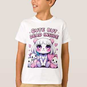T-shirt Mignonne Mais Mort À L'Intérieur Pastel Goth T-shi
