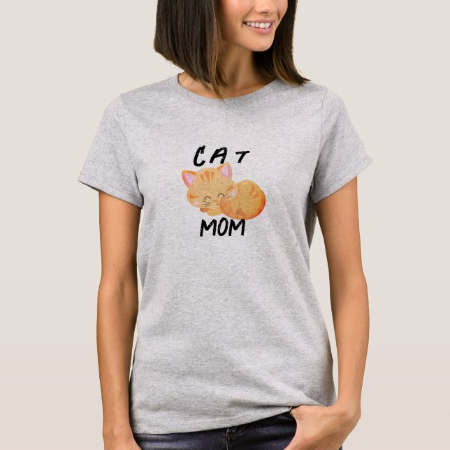 T-shirt Mignonne maman chat Amoureux de les chats (Devant)