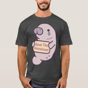 T-shirt Mignonne Manate De Pleurage Sauvez Les Manates