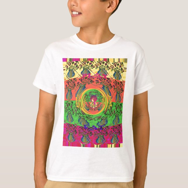 T-shirt Mignonne Manger Amour Jouer Hakuna Matata Couleurs (Devant)