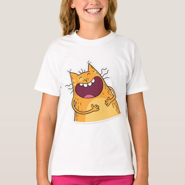 T-shirt Mignonne, mec, tee - shirts, chaton, drôle, T-shir (Devant)