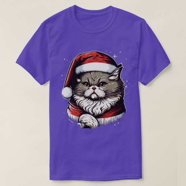 T-shirt Mignonne moche Noël Chat cadeau Drôle Chat Noël 3 (Design devant)