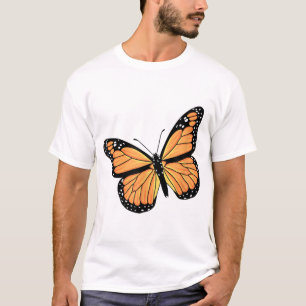 T-shirt Mignonne Monarque Papillon Art Hommes Femmes Beurr