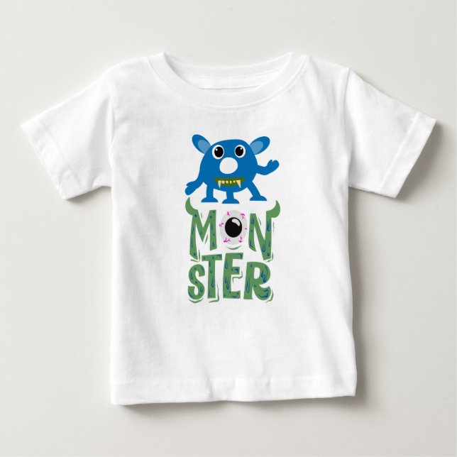 T-Shirt Mignonne Monster Toddler (Devant)