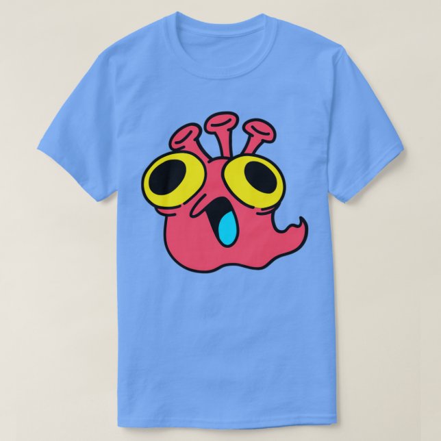T-shirt Mignonne Monstre À Visage Silencieux (Design devant)